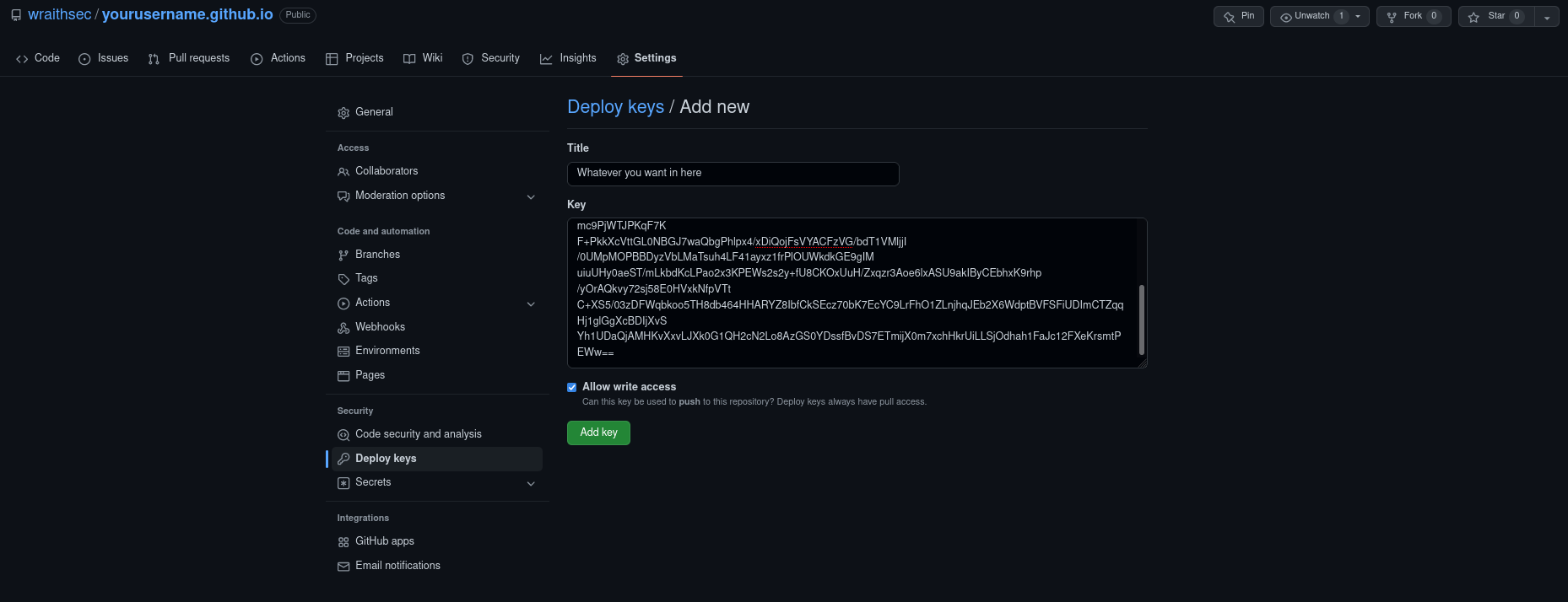 Deploy Key